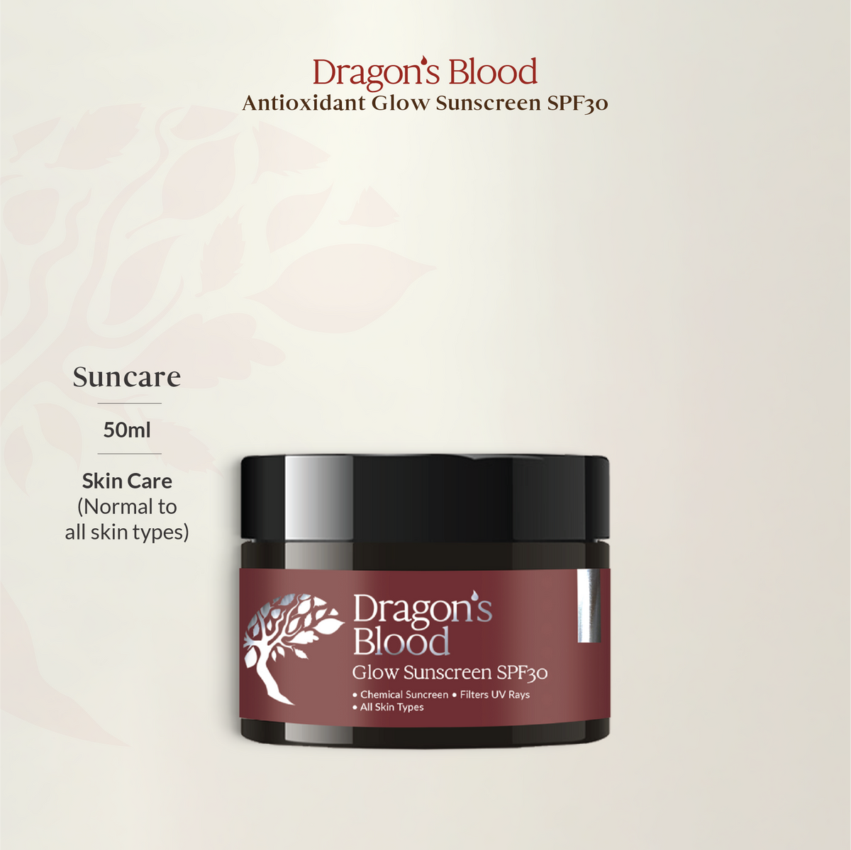 Dragon's Blood Glow Sunscreen SPF30 50ml (EXP: 5/24)