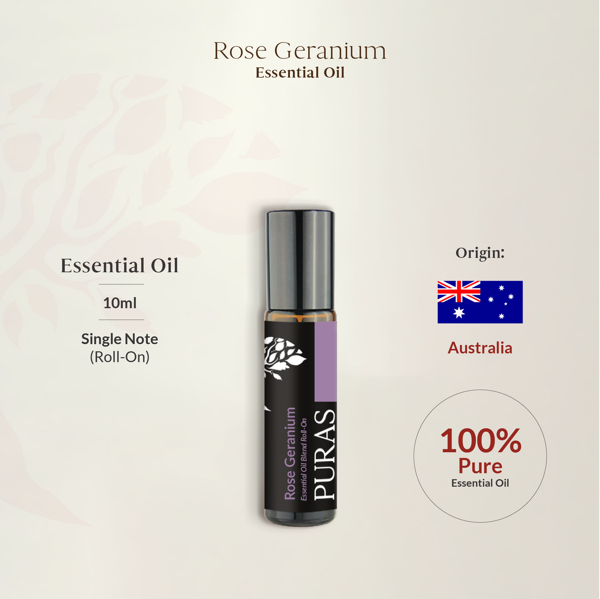 Rose Geranium Essential Oil (Roll-On) 10ml