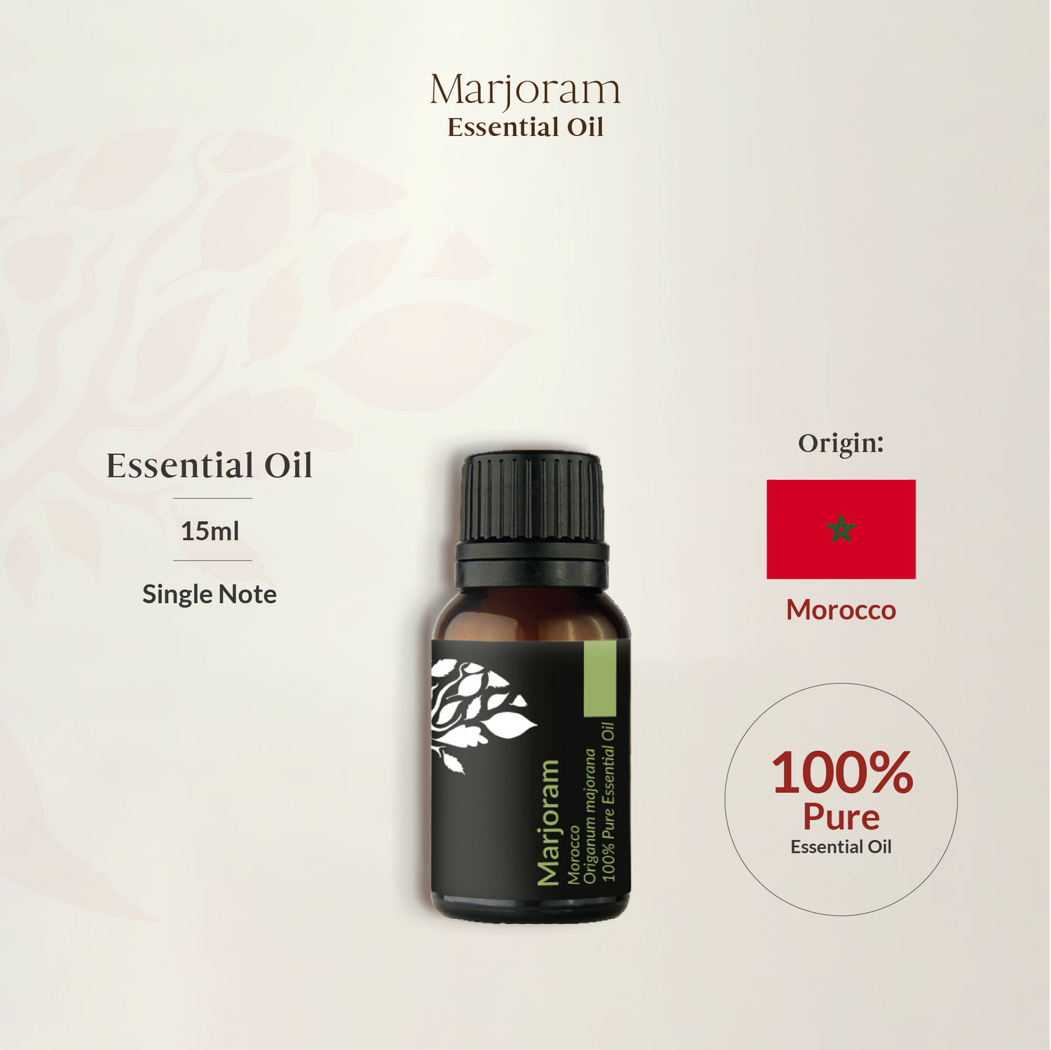 Marjoram Essential Oil 15ml (Expiry : OCT 2026)