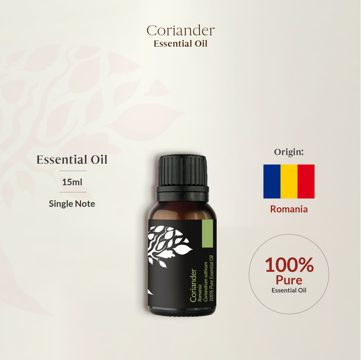 Coriander Essential Oil 15ml (Expiry: MAR 2026)