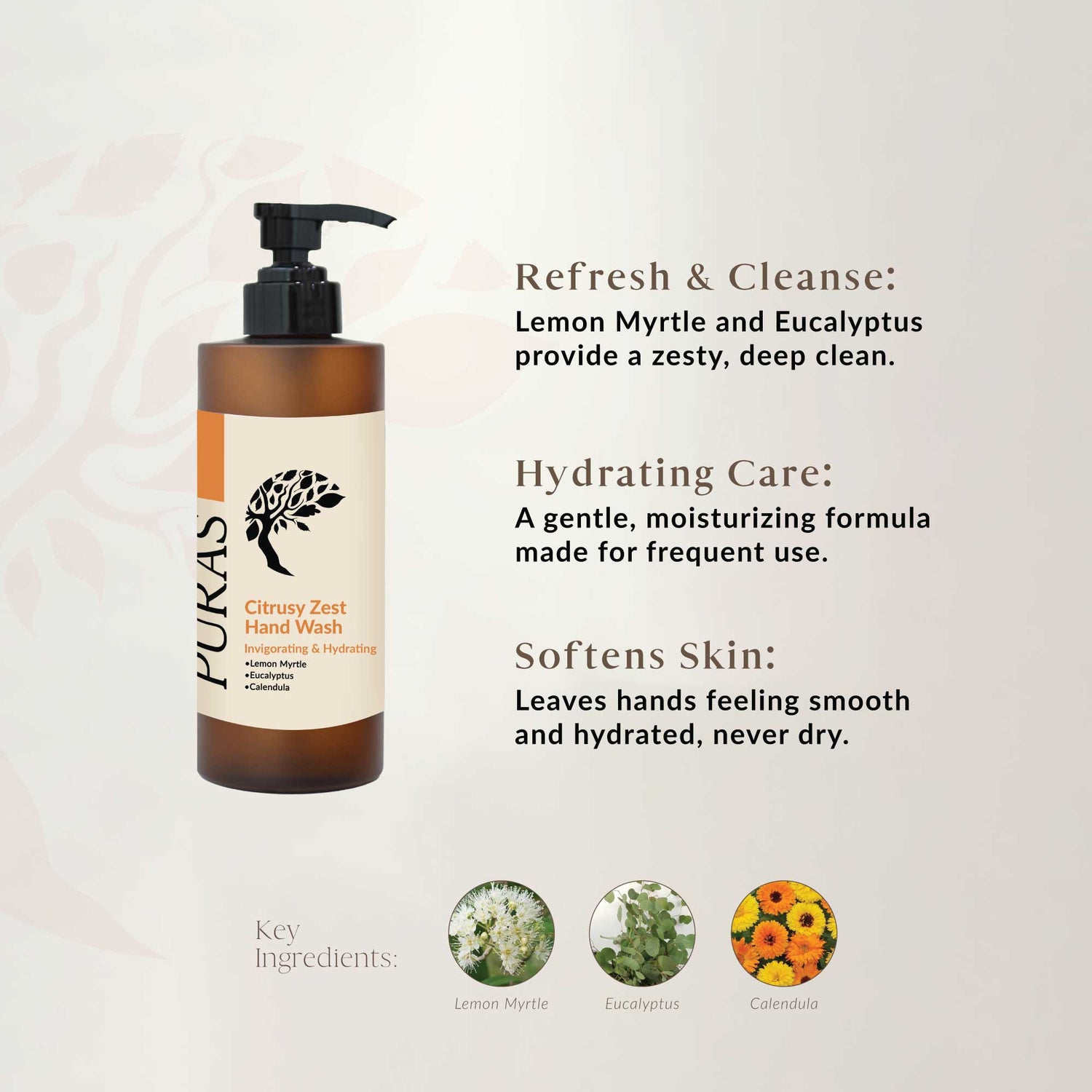 Puras Citrus Zest Hand Wash
