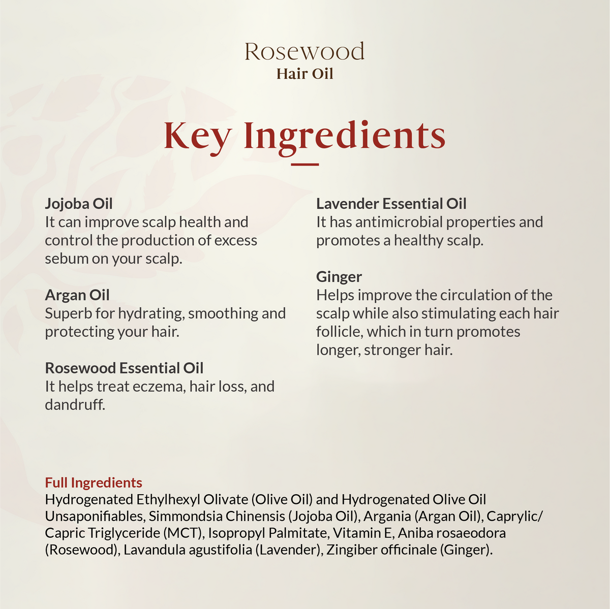 Rosewood Hair Oil 50ml