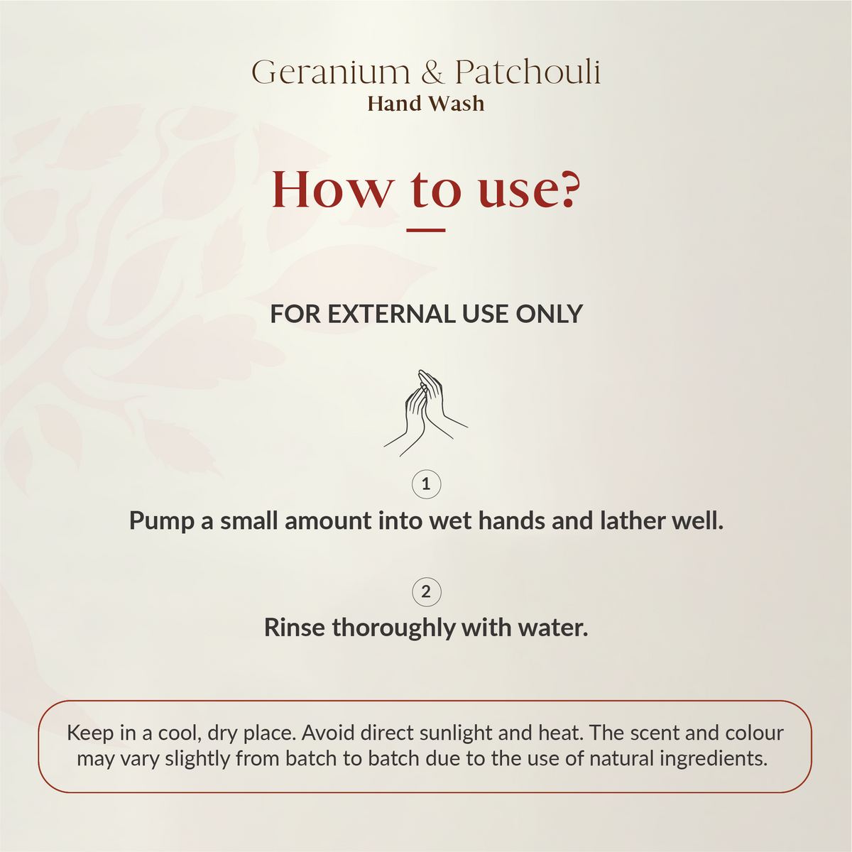 Geranium & Patchouli Hand Wash 500ML