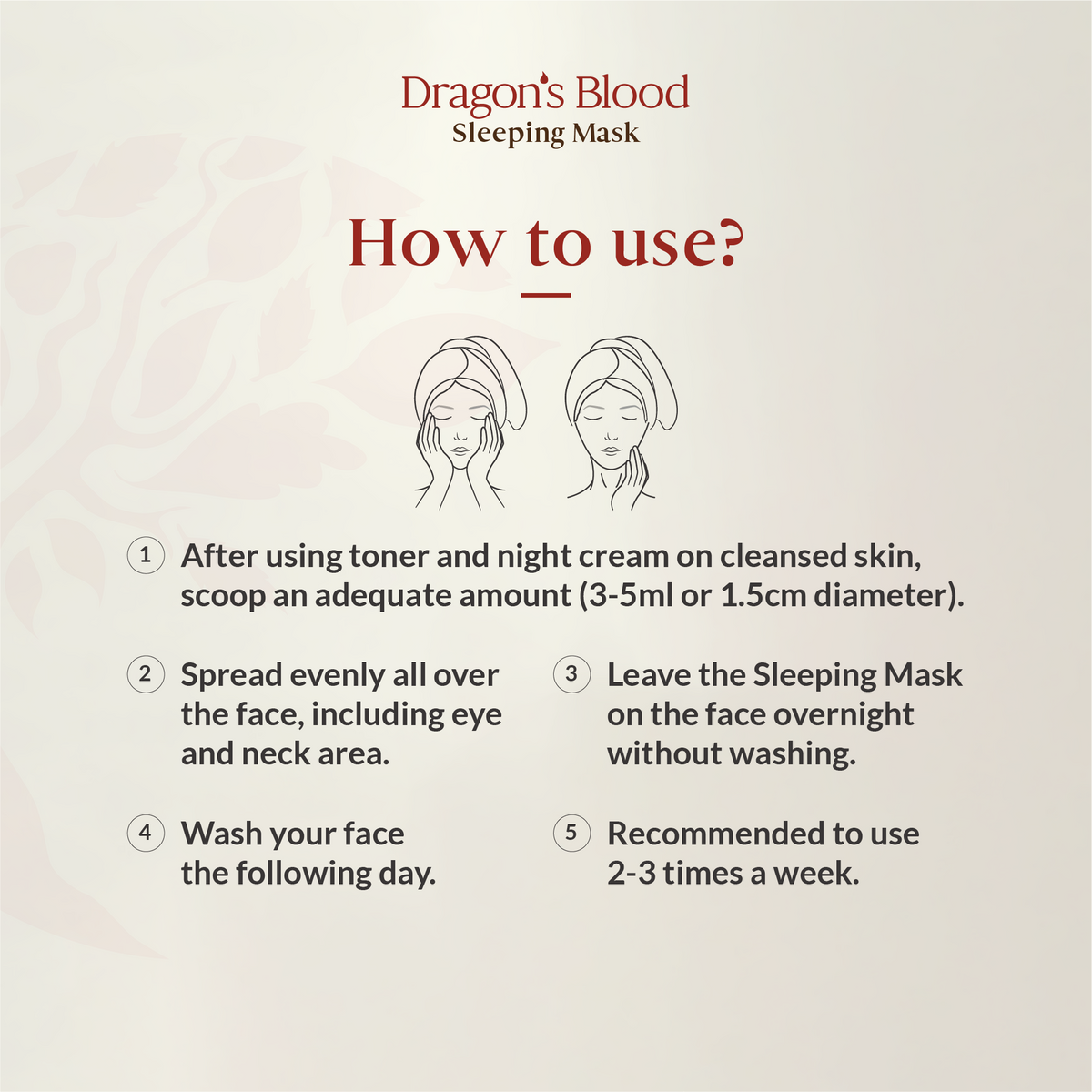 Dragon's Blood Sleeping Mask 50ml - Short Expiry