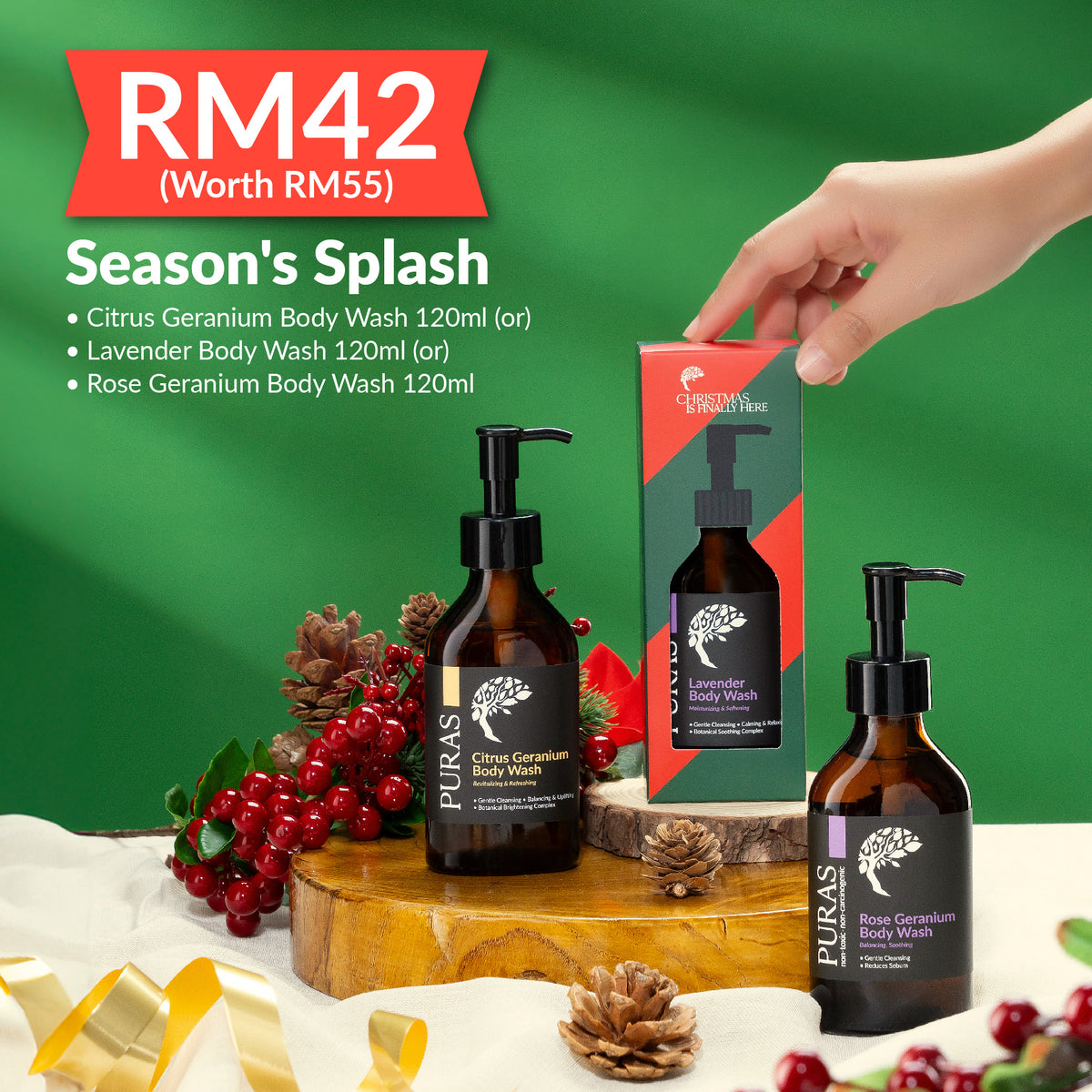 [XS24] Season's Splash (Rose Geranium Body Wash)