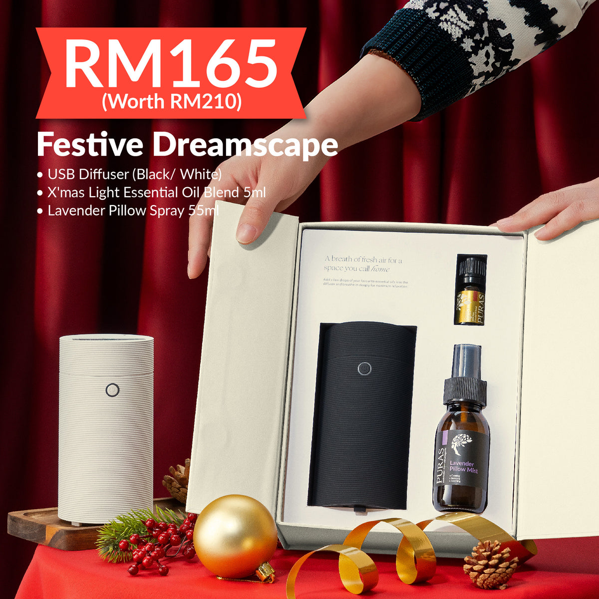 [XS24] Festive Dreamscape (Black USB Diffuser)