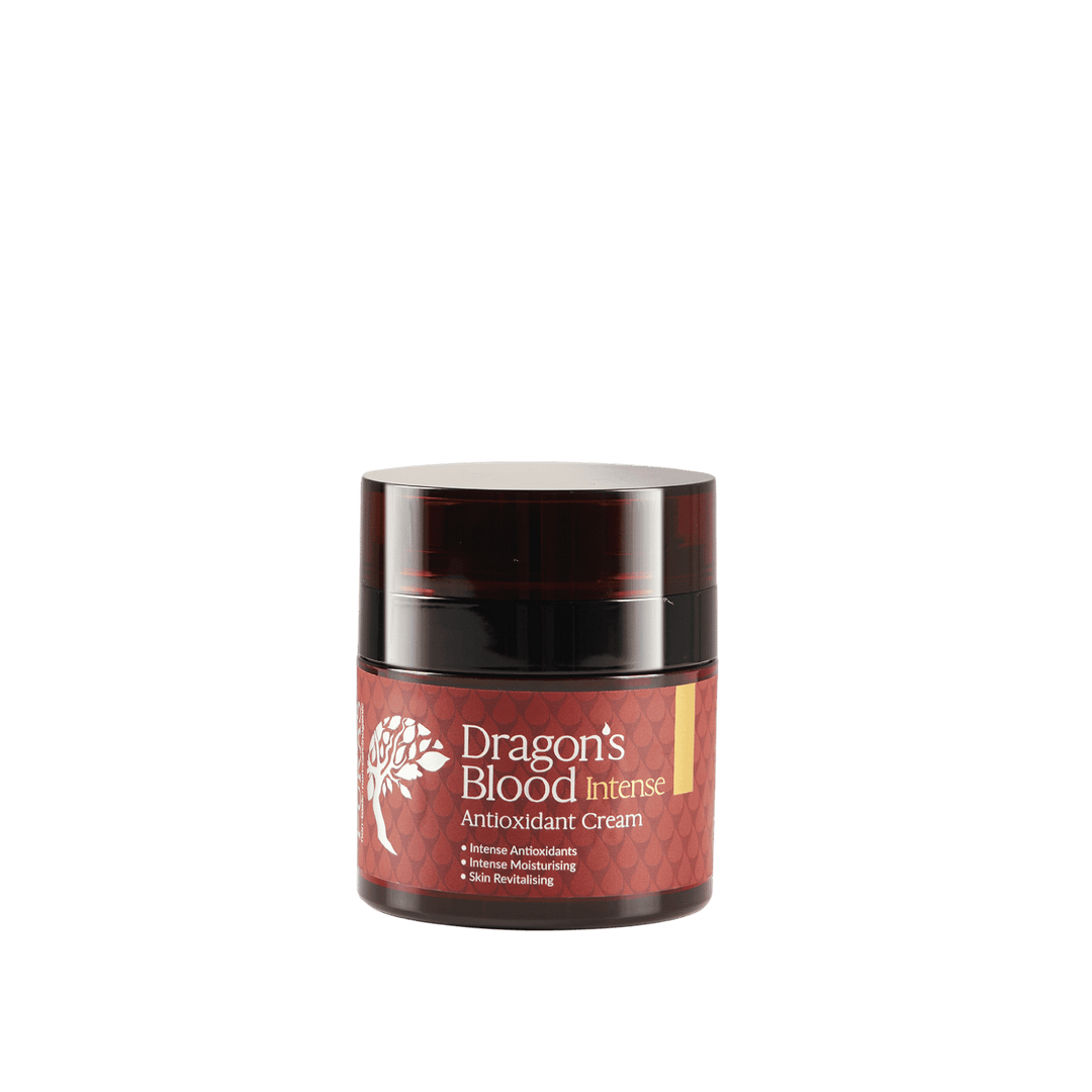 Jar of Dragon's Blood Intense Antioxidant Cream on a plain background