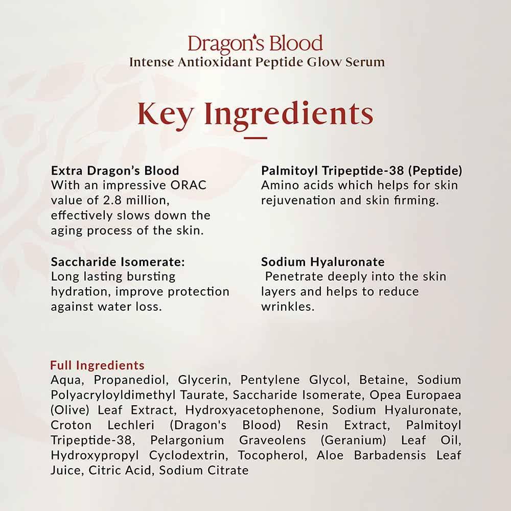 Dragon's Blood Intense Antioxidant Peptide Glow Serum 50ml